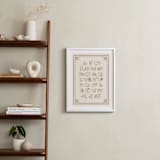 "Disney's Pooh Alphabet" - Art Print in Beige by Teju Reval - In a Room