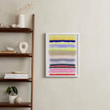 "Behind The Veil" - Art Print in Hot Yellow by HAPI ART - In a Room