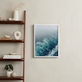 "Marbled Wake" - Art Print in Ocean Blue by studio SYLVO - In a Room