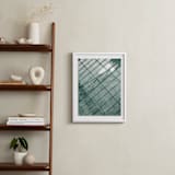 "Weaves of shadows III" - Art Print in Teal Green by Van Tsao - In a Room