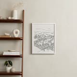 "Rye Town" - Art Print in Barley Beige by Adelyn T. - In a Room