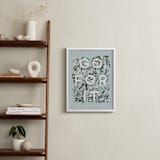 "Go For It" - Art Print in Sky Blue by Gwen Bedat - In a Room