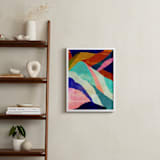 "Mountain landscape II" - Art Print in rainbow blue by Mojca Dolinar - In a Room