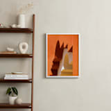 "Moroccan Angles I" - Art Print in Terracotta by Lisa Sundin - In a Room