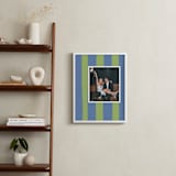 "Striped Mat: Framed Photo" - Framed Photo in Kiwi by Cindy Reynolds - In a Room