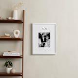 "Monogram: Portrait Framed Photo " - Framed Photo in White by Minted - In a Room