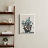 "Blue Cactus" - Art Print in Desert Blue by Wilder California - In a Room