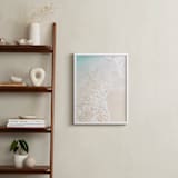 "Turquoise Tide" - Art Print in quiet beach by Kamala Nahas - In a Room