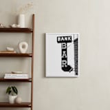 "Bank Bar" - Art Print in Shades of Grey by Calais A Le Coq - In a Room