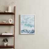 "Storm Swell" - Art Print in stormy turquoise by Kamala Nahas - In a Room