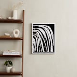 "Waterfall" - Art Print in Charcoal by Leanne Friedberg - In a Room