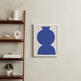 "Ceramic Vase Still Life" - Art Print in Brave Blue by Roseanne Kenny - In a Room