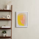 "Golden Now" - Art Print in yellow melon peach by Nell Waters Bernegger - In a Room
