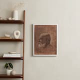 "Human One: Anton" - Art Print in Dark Coral by Colin Stuart - In a Room