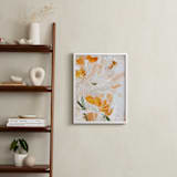 "Painted Peonies" - Art Print in Orange by Tanya Val - In a Room