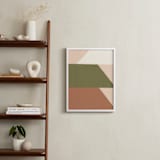"Trapezoids" - Art Print in Vintage green by Elliot Stokes - In a Room