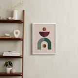 "Geometric 1" - Art Print in Emerald Green by Kelly Schmidt - In a Room