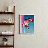 "Desert Signs" - Art Print in Bold Sign Red by Kate Baird - In a Room