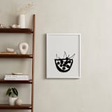 "Life is a bowl of cherries" - Art Print in Black and Off-white by Sonya Percival - In a Room