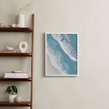 "Foam From Above" - Art Print in Sea Blue by Melanie Sutherland - In a Room