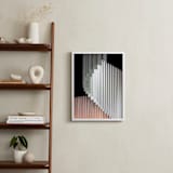 "Stacked Curvature " - Art Print in Creamy Neutrals by Lisa Sundin - In a Room