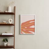 "Monstera Abstract" - Art Print in Coral by Alicia Schultz - In a Room