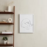 "Seated Figure" - Art Print in Bright White by Lorent and Leif - In a Room