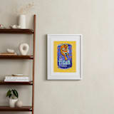"Beer Diptych (ii)" - Art Print in Gold and Blue by Zoe Pappenheimer - In a Room