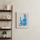 "Playful" - Art Print in Azure by Beth Vassalo - In a Room
