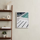 "Stripes Coastal" - Art Print in White by JD - In a Room