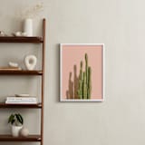 "Palm Desert Cactus" - Art Print in Peachy Pink by Lisa Sundin - In a Room