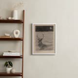 "Red Deer" - Art Print in Antler by jinseikou - In a Room