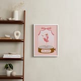 "Ice Dance" - Personalized Art Print in Ballerina Pink by Jennifer Lew - In a Room