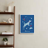 "Space Pup" - Personalized Art Print in Celestial by Kristin Mastoras - In a Room