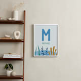 "Ocean Friends - Custom" - Personalized Art Print in Ocean Blue by Teju Reval - In a Room