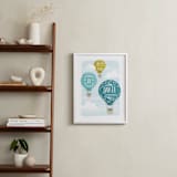 "Up and Away" - Personalized Art Print in Teal by Laura Hankins - In a Room