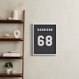 "Game Day" - Personalized Art Print in Navy Blue by taylorVdesign - In a Room