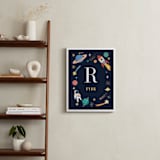 "Space Adventure" - Personalized Art Print in Midnight by Elly - In a Room
