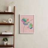 "Modern Floral" - Personalized Art Print in Pink by AlisonJerry - In a Room
