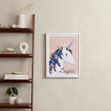 "garden unicorn" - Personalized Art Print in Blush by Karidy Walker - In a Room