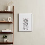 "baby animal.tiger" - Art Print in white by Cass Loh - In a Room