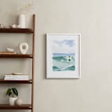 "Hang Five" - Art Print in Pacific Green by Mary Cecelia - In a Room