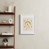 "tumbling cheetah" - Art Print in peach by Hannah Williams - In a Room
