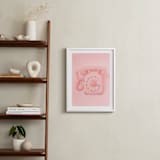 "0 is for operator." - Art Print in Strawberry Shortcake Pink by Alicia Abla - In a Room
