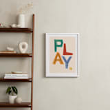"Creative Play" - Art Print in Cream by Nazia Hyder - In a Room