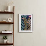 "Bromelias" - Art Print in blue night by Bethania Lima - In a Room