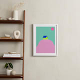 "Dia y Noche I" - Art Print in Pink, Green by Marta Crea - In a Room