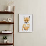 "Baby Animal.Fox" - Art Print in Osage Orange by Cass Loh - In a Room