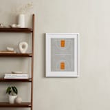 "Full Court" - Art Print in Smoke Orange by Jennifer Morehead - In a Room