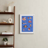 "Pool Party" - Art Print in ocean by Pati Cascino - In a Room
